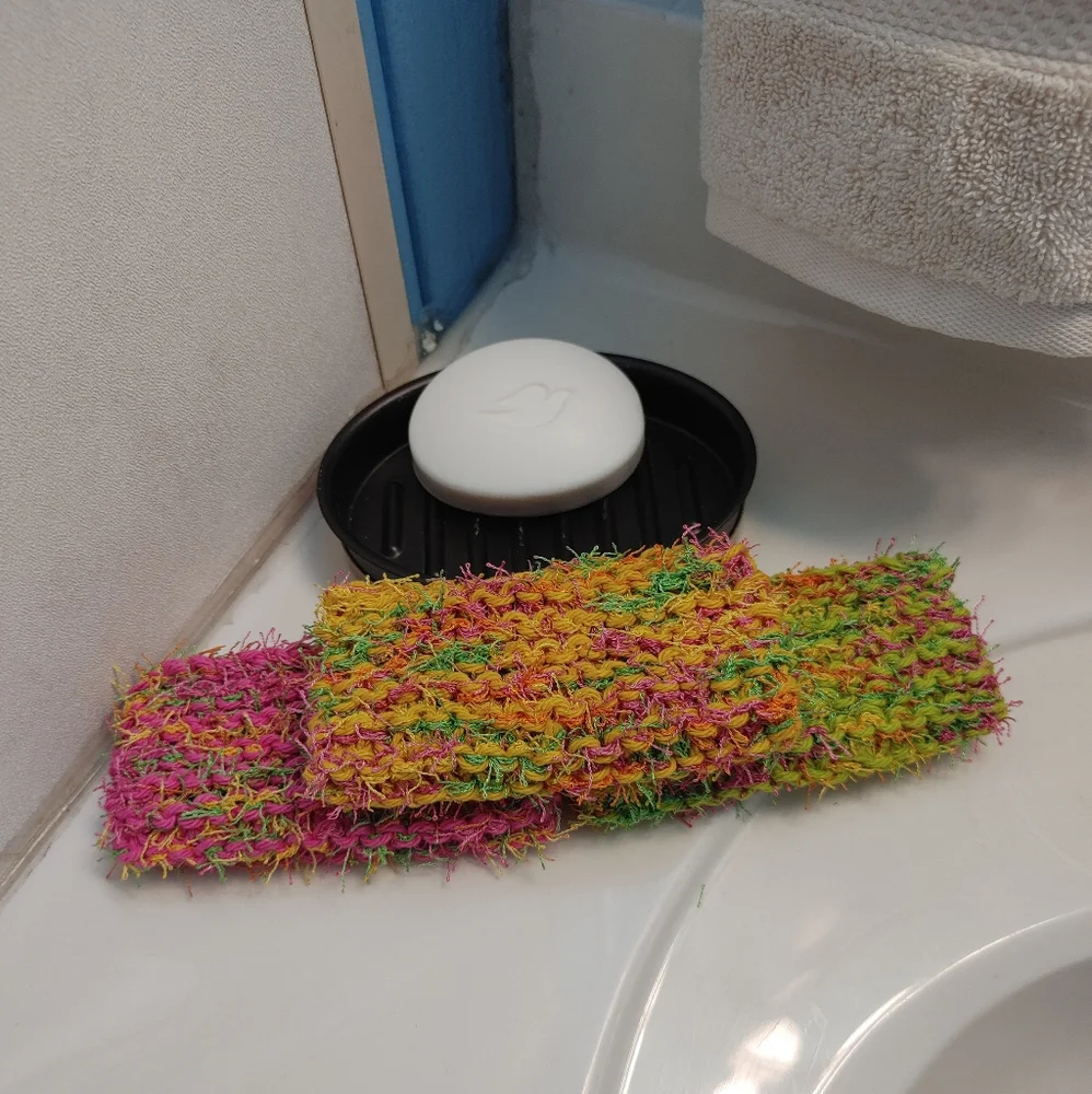 Scrubby Exfoliating Washcloths, Tropical, 3-Piece Set